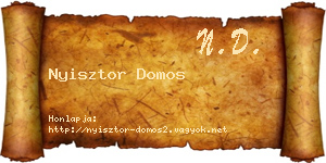Nyisztor Domos névjegykártya
